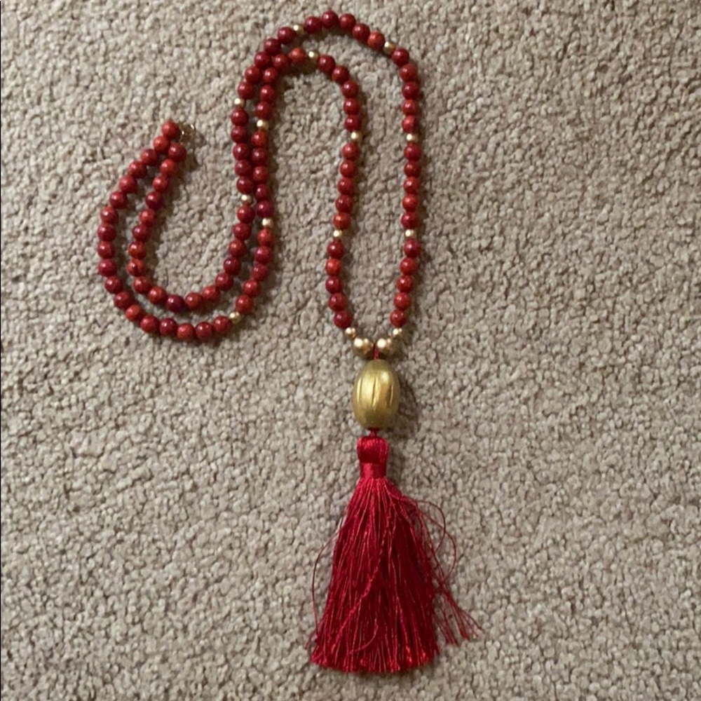 3/$10 Red tassel necklace